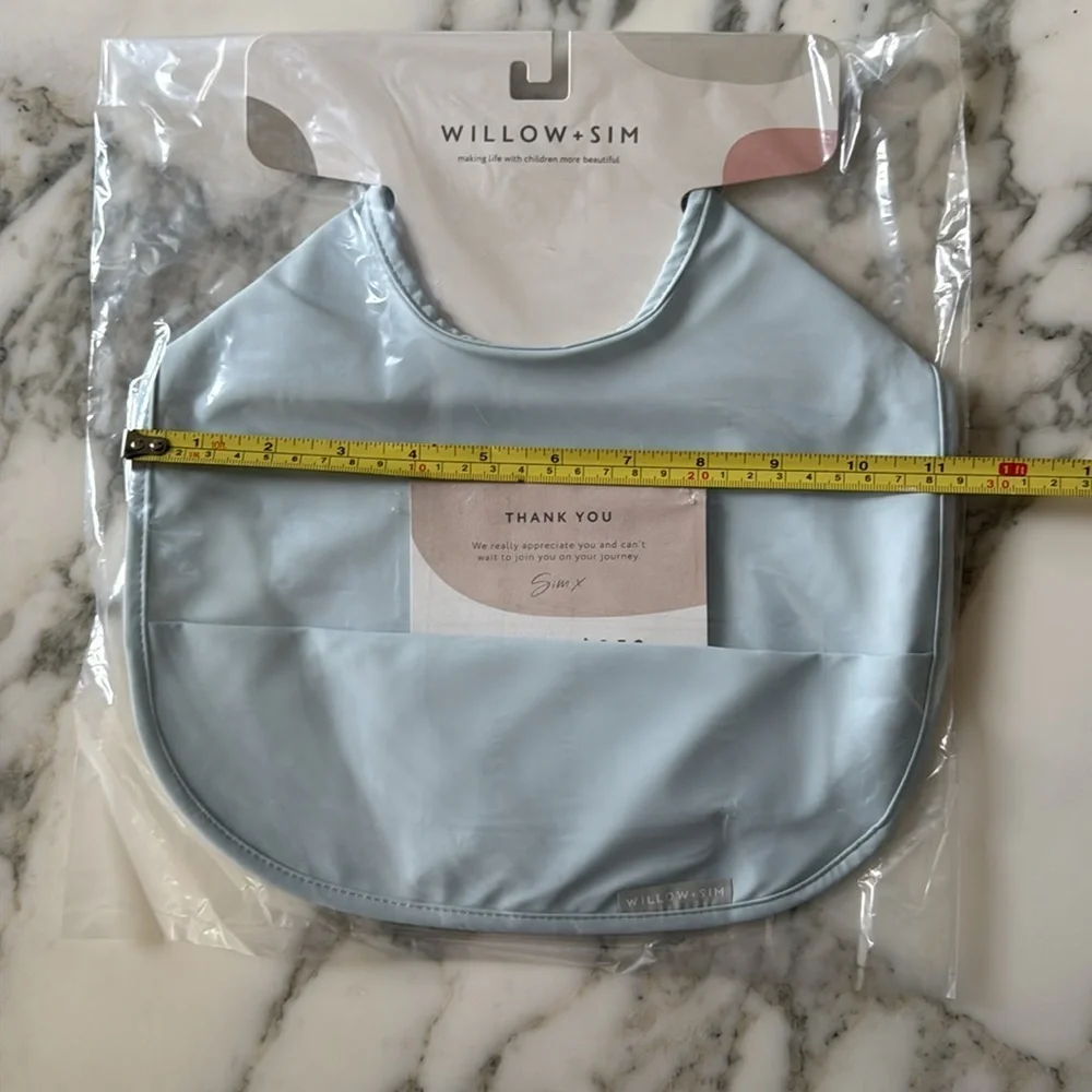 NWT Bundle of Two (2) Willow + Sim Cloud Blue Oversized Waterproof Bibs